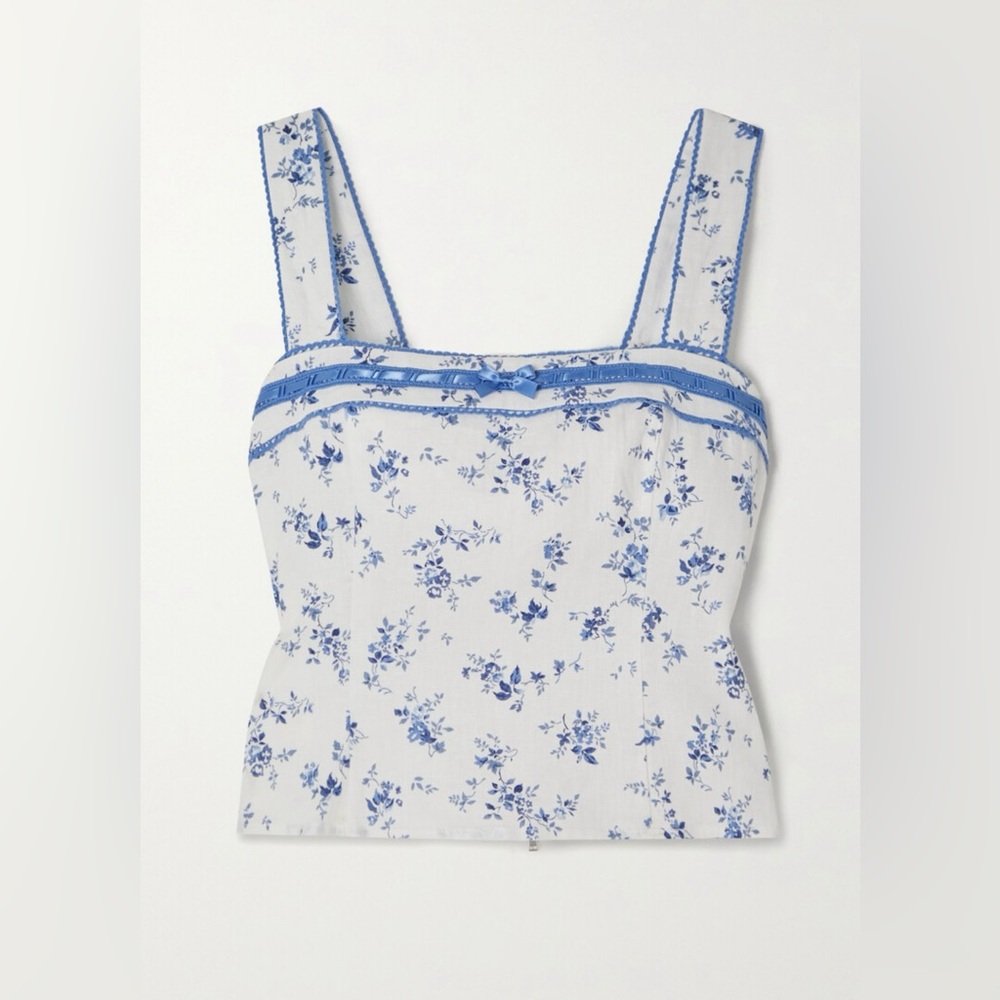 REFORMATION ELOISE LINEN TOP